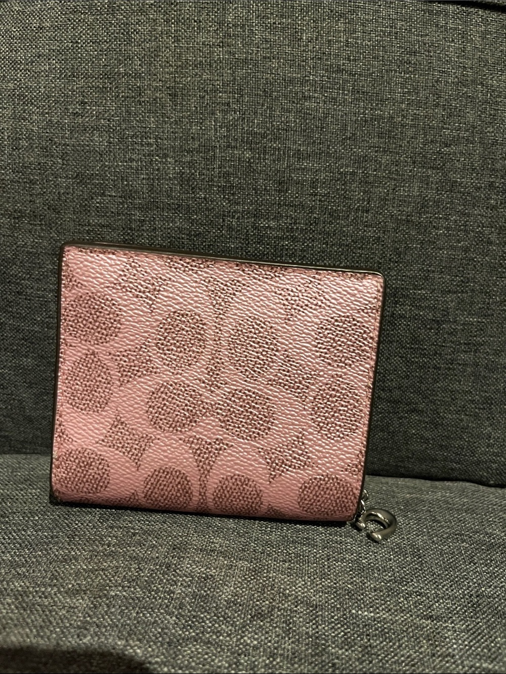 Coach Pink Signature Zip Around Wallet - Picture 2 of 6